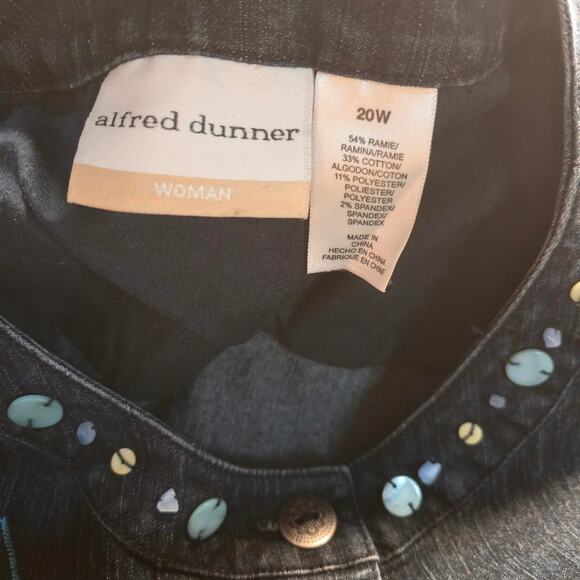 Alfred Dunner beaded butterfly denim jacket size 20W - Picture 5 of 7
